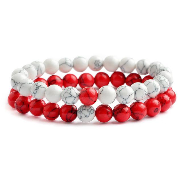Set of 2 Couple Lover Relationship Bracelet for Women Men
