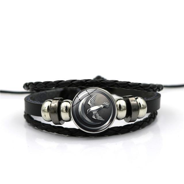 Game of Thrones House of Stark Wolf Cabochon Leather Bracelet