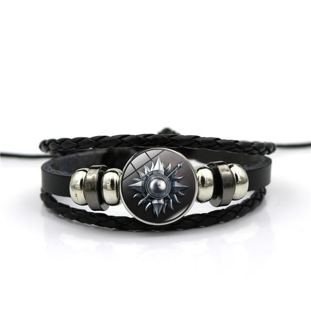 Game of Thrones House of Stark Wolf Cabochon Leather Bracelet