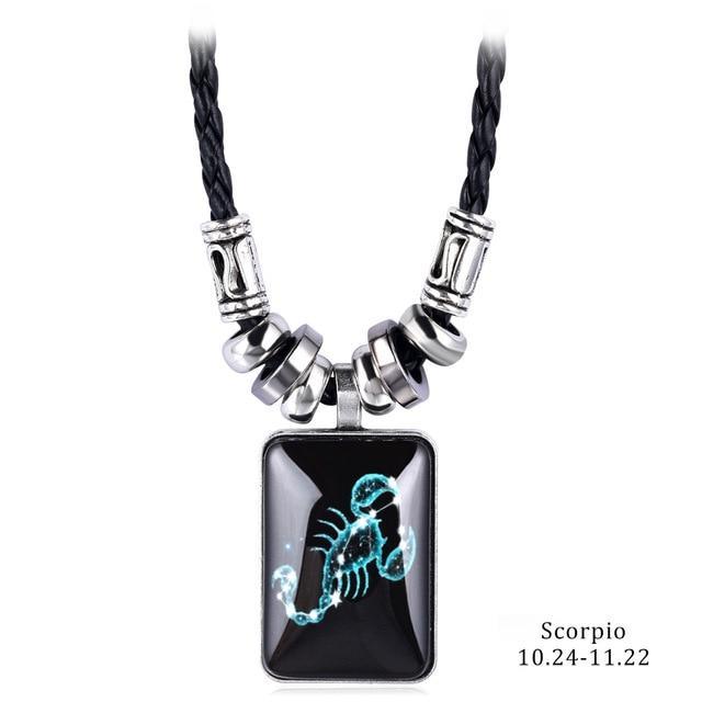 12 Zodiac Sign Horoscope Astrology Necklace
