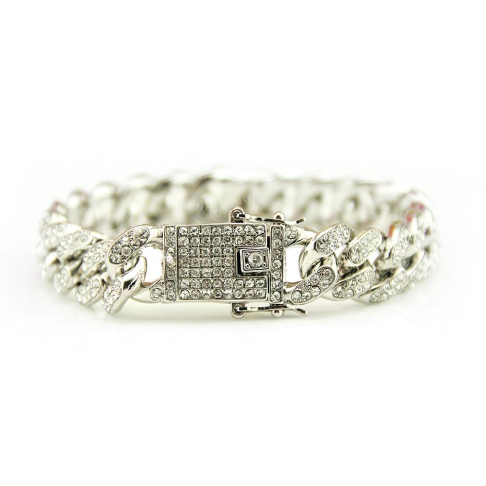 Hip Hop Bracelet 12mm Cuban Link Chain