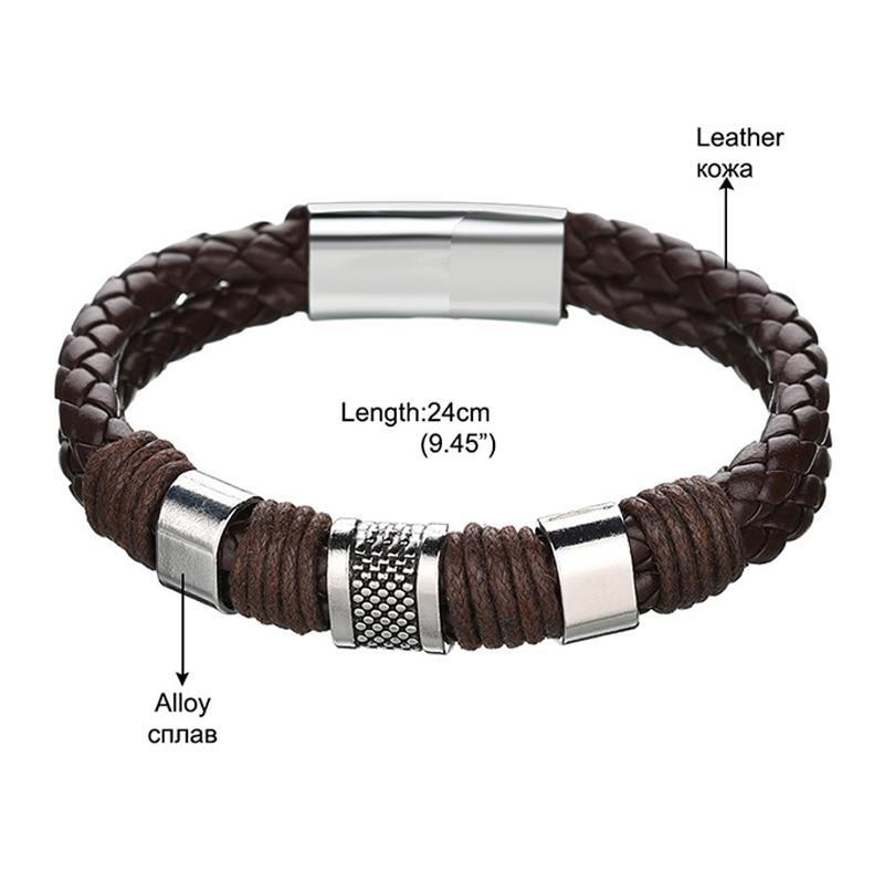 Exquisite Woven Leather Bracelet for Men