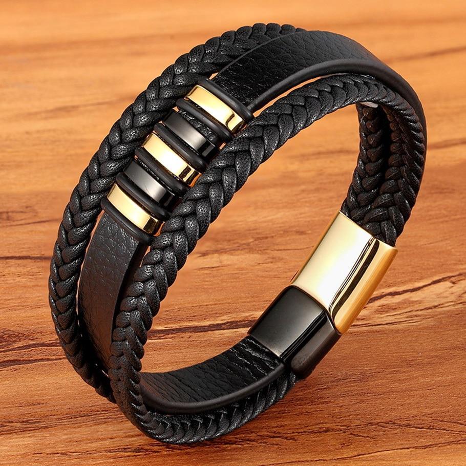 Triple Layer Leather Bracelet