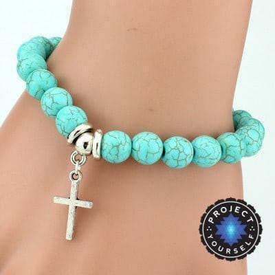Turquoise Tree of Life Charm Bracelet
