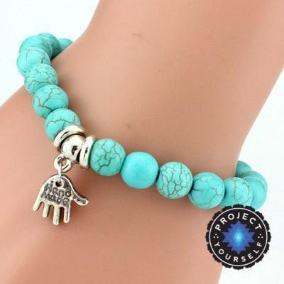 Turquoise Tree of Life Charm Bracelet