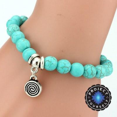 Turquoise Tree of Life Charm Bracelet