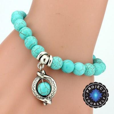Turquoise Tree of Life Charm Bracelet