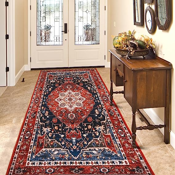 Non-Slip Bohemian Style Washable Hallway Runner Rug | Egoodhome™