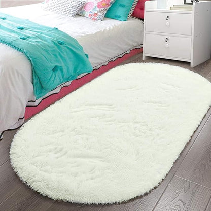 Fluffy Shaggy Area Rugs for Bedroom Bedside | Egoodhome™