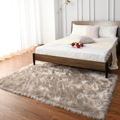 Washable Furry Durable Faux Throw Carpet | Egoodhome™