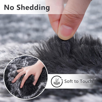 Geometric Plush Fluffy Modern Area Luxury Shag Rugs | MUSICWAKER™