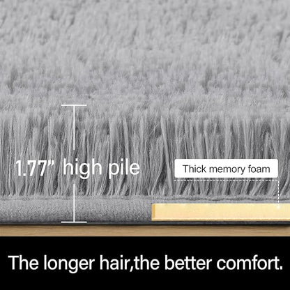 Fluffy Shaggy Area Rugs for Bedroom Bedside | Egoodhome™