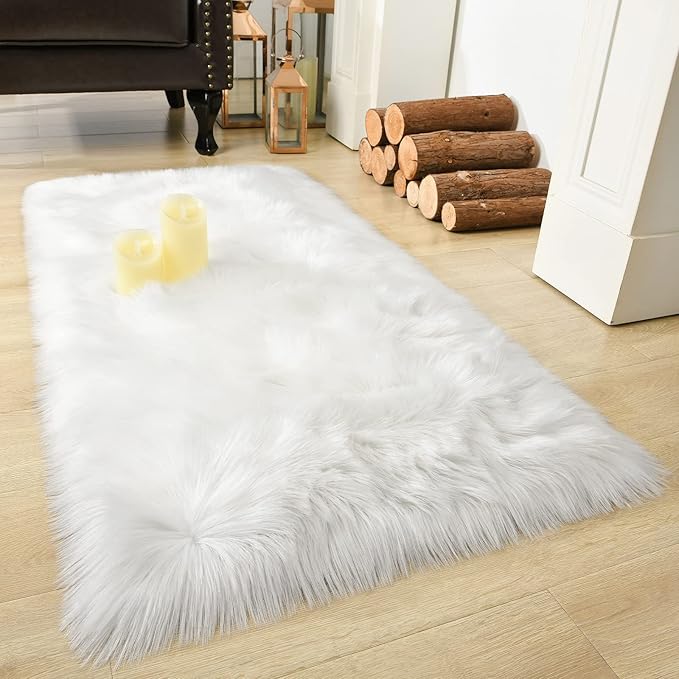 Washable Furry Durable Faux Throw Carpet | Egoodhome™