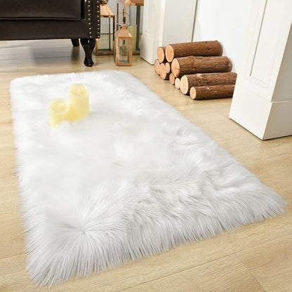Washable Furry Durable Faux Throw Carpet | Egoodhome™