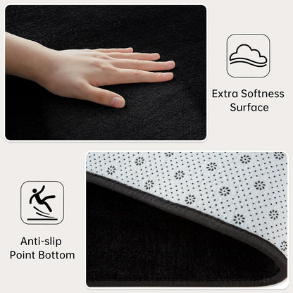 Solid-color Minimalist Washable Modern Area Rug | Egoodhome™