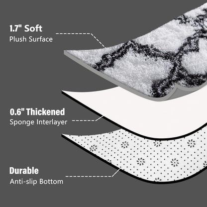 Geometric Plush Fluffy Modern Area Luxury Shag Rugs | MUSICWAKER™