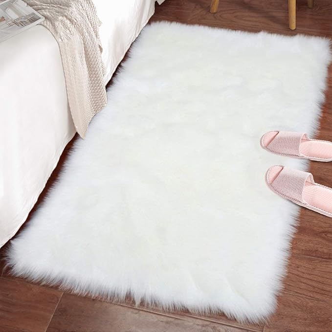 Washable Furry Durable Faux Throw Carpet | Egoodhome™