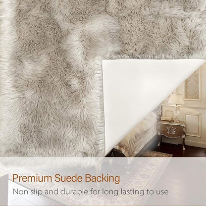 Washable Furry Durable Faux Throw Carpet | Egoodhome™