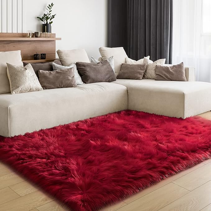 Washable Furry Durable Faux Throw Carpet | Egoodhome™