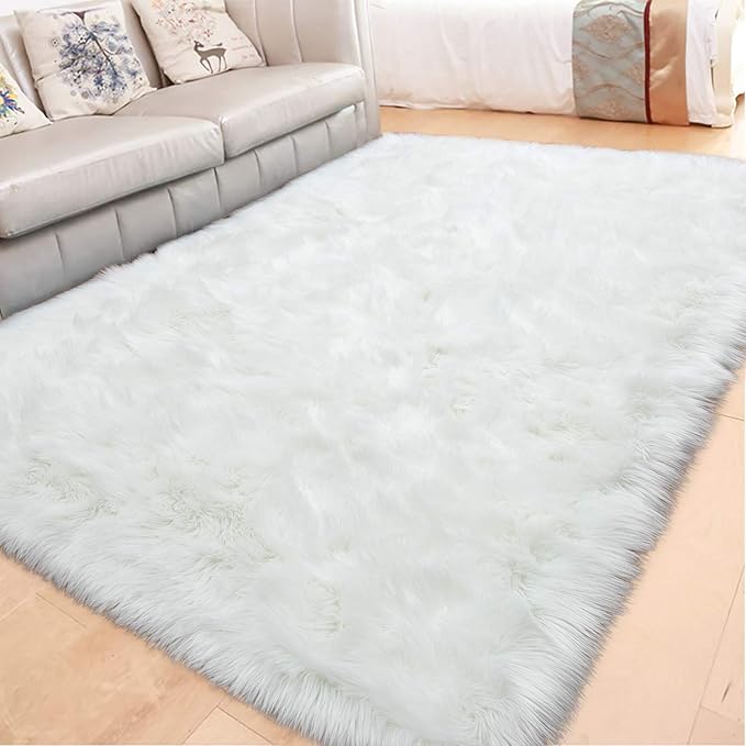 Washable Furry Durable Faux Throw Carpet | Egoodhome™