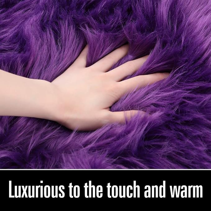 Washable Furry Durable Faux Throw Carpet | Egoodhome™