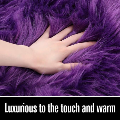 Washable Furry Durable Faux Throw Carpet | Egoodhome™