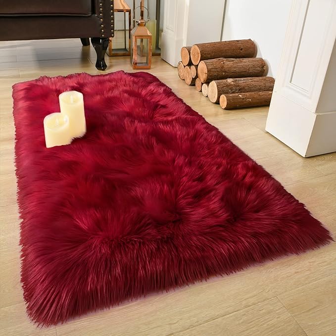 Washable Furry Durable Faux Throw Carpet | Egoodhome™