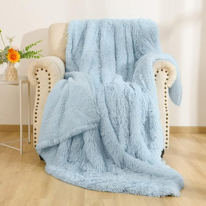 Super Soft Shaggy Fuzzy Sherpa Blankets | Egoodhome™