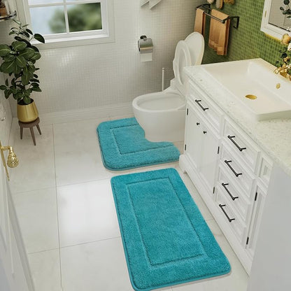 Soft Bath Rug Set 2 Piece Set, U-Shaped Bathroom Rugs | Egoodhome™