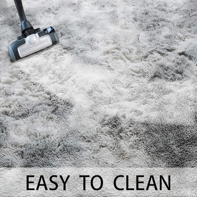 Luxury Fluffy Rainbow Colorful Area Rug | Egoodhome™