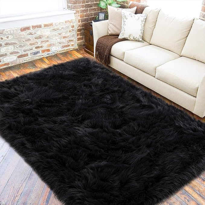Washable Furry Durable Faux Throw Carpet | Egoodhome™
