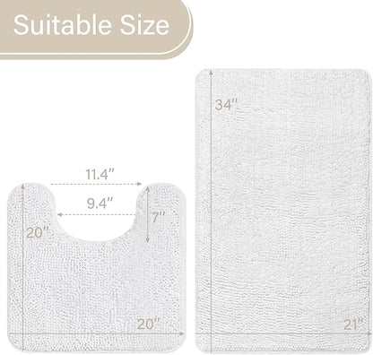 Soft Non Slip Bath Bathroom Rug Set | Egoodhome™