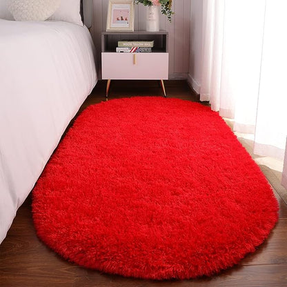 Fluffy Shaggy Area Rugs for Bedroom Bedside | Egoodhome™