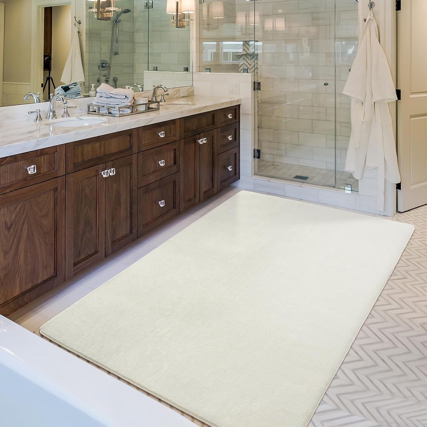 Solid-color Minimalist Washable Modern Area Rug | Egoodhome™