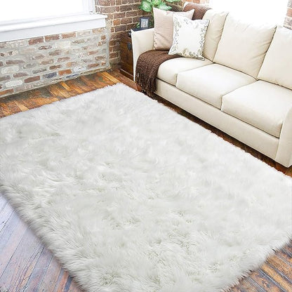 Washable Furry Durable Faux Throw Carpet | Egoodhome™