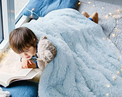 Super Soft Shaggy Fuzzy Sherpa Blankets | Egoodhome™
