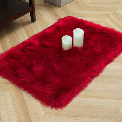 Washable Furry Durable Faux Throw Carpet | Egoodhome™