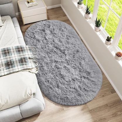 Fluffy Shaggy Area Rugs for Bedroom Bedside | Egoodhome™