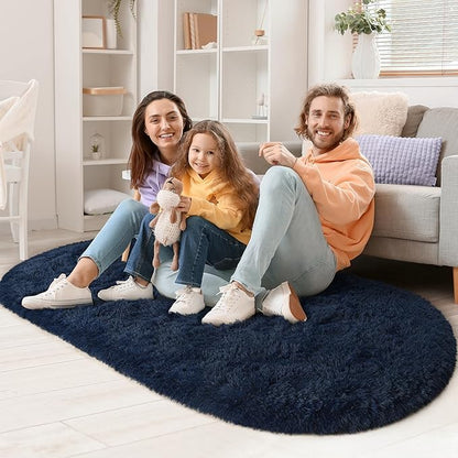 Fluffy Shaggy Area Rugs for Bedroom Bedside | Egoodhome™