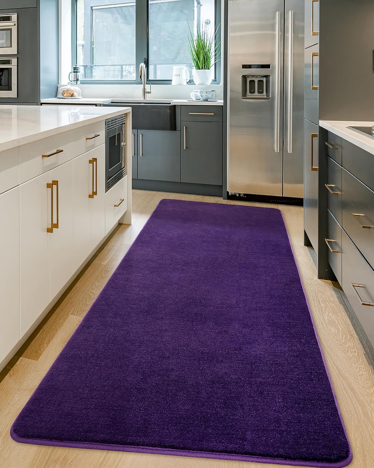 Solid-color Minimalist Washable Modern Area Rug | Egoodhome™