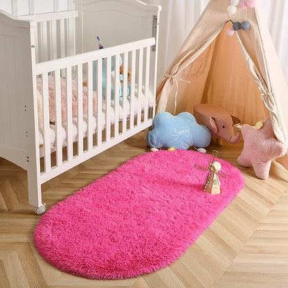 Fluffy Shaggy Area Rugs for Bedroom Bedside | Egoodhome™