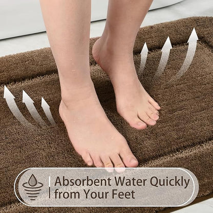 Soft Bath Rug Set 2 Piece Set, U-Shaped Bathroom Rugs | Egoodhome™