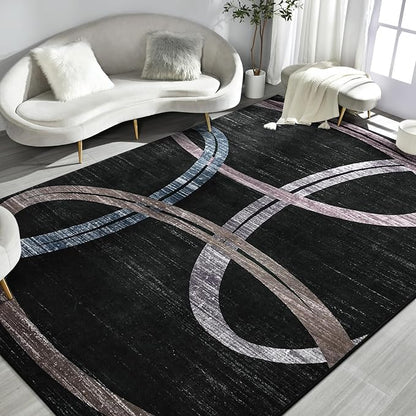 Abstract Big High Traffic Modern Rugs | Egoodhome™