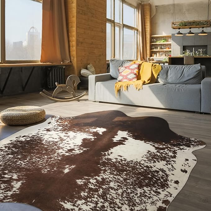 Premium Cowhide Style, Faux Animal Hide Rug | Egoodhome™