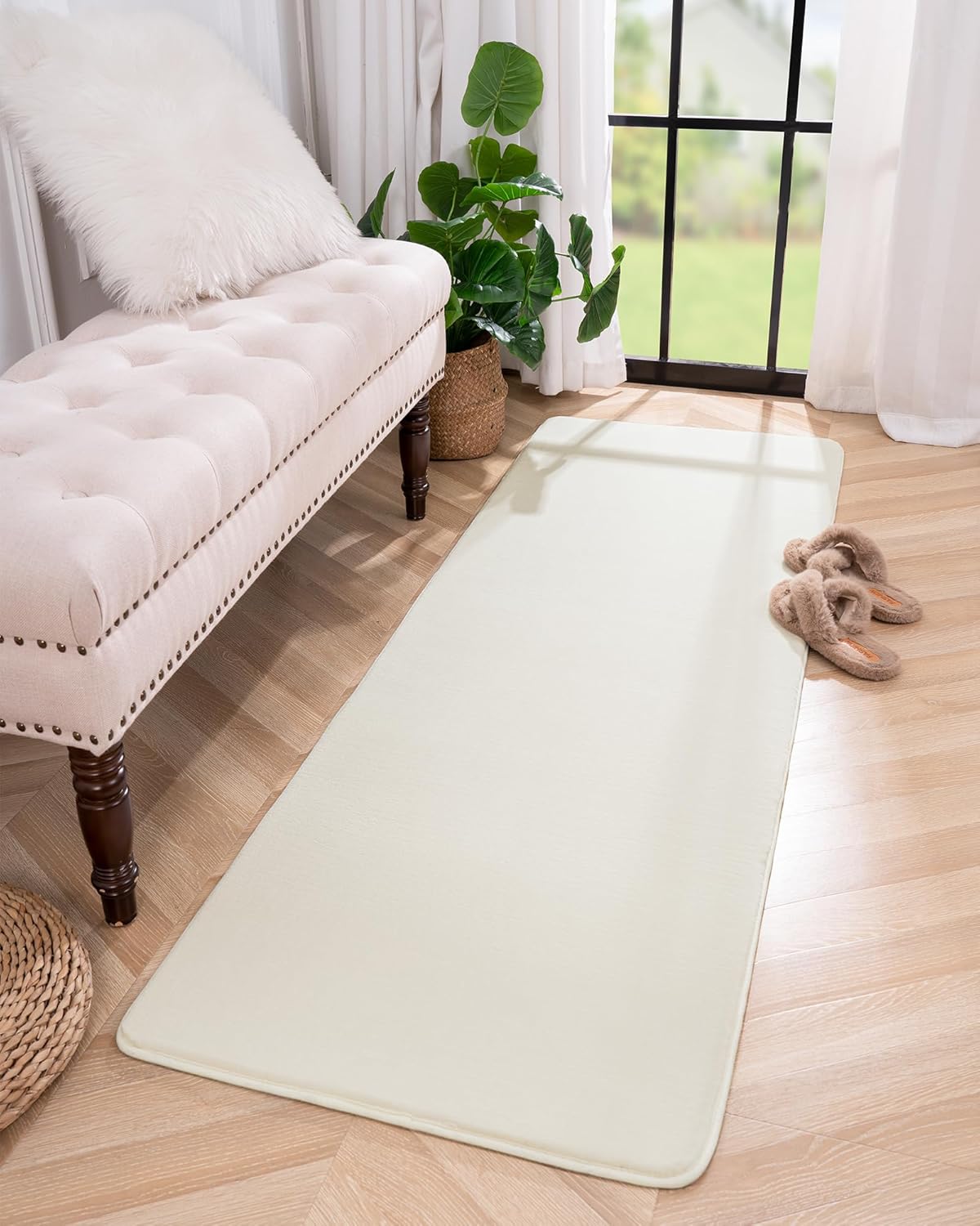 Solid-color Minimalist Washable Modern Area Rug | Egoodhome™