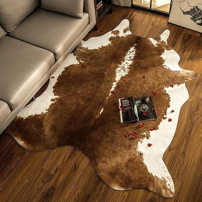 Stylish Cow Large Accent Western Rug | Egoodhome™