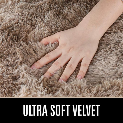 Luxury Fluffy Rainbow Colorful Area Rug | Egoodhome™