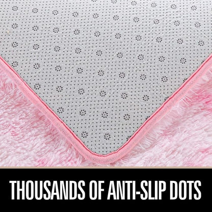 Luxury Fluffy Rainbow Colorful Area Rug | Egoodhome™