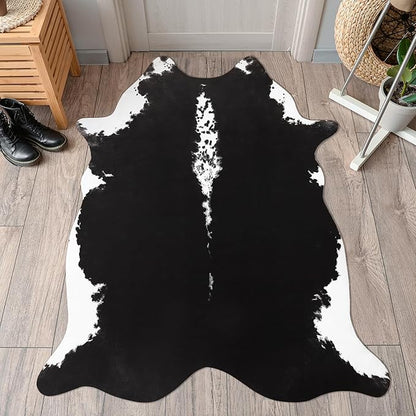 Stylish Cow Large Accent Western Rug | Egoodhome™