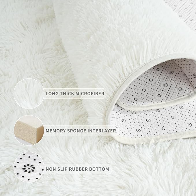 EGOODHOME Large Soft Fluffy  Modern Rug | Egoodhome™